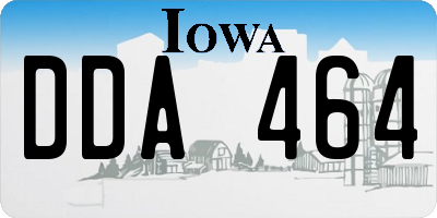 IA license plate DDA464