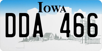 IA license plate DDA466