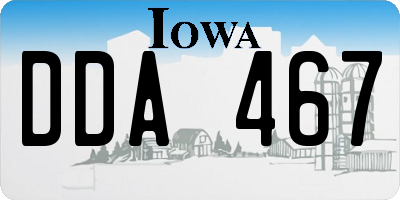 IA license plate DDA467