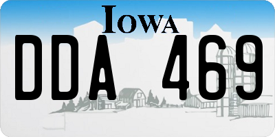 IA license plate DDA469