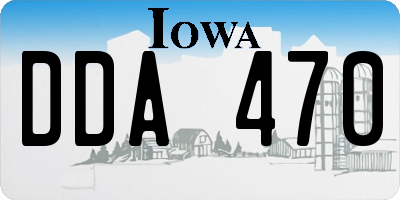 IA license plate DDA470