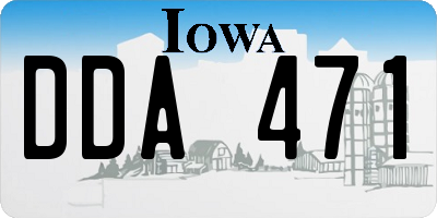 IA license plate DDA471