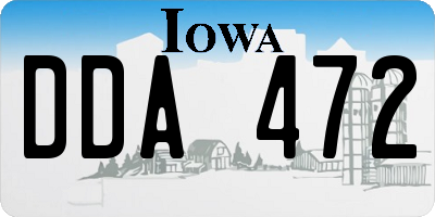 IA license plate DDA472