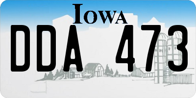 IA license plate DDA473