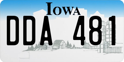 IA license plate DDA481