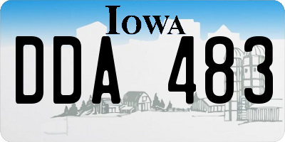 IA license plate DDA483