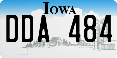 IA license plate DDA484