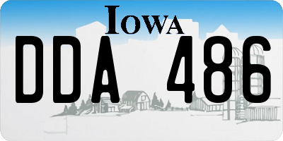 IA license plate DDA486