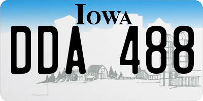IA license plate DDA488