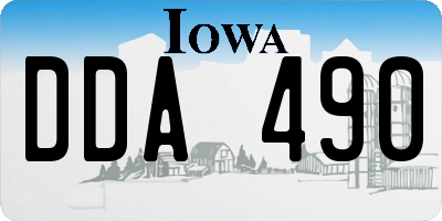 IA license plate DDA490