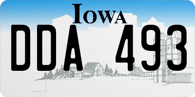 IA license plate DDA493