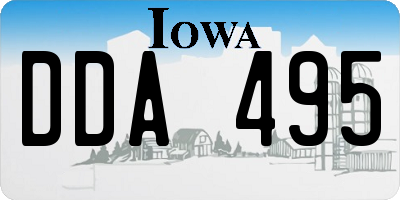 IA license plate DDA495