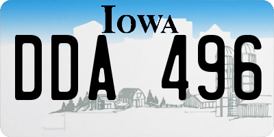IA license plate DDA496