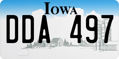 IA license plate DDA497