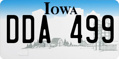 IA license plate DDA499