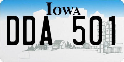 IA license plate DDA501
