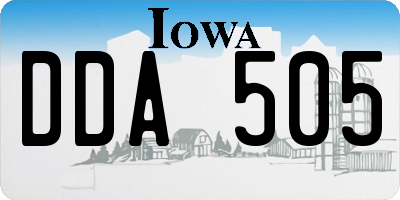 IA license plate DDA505