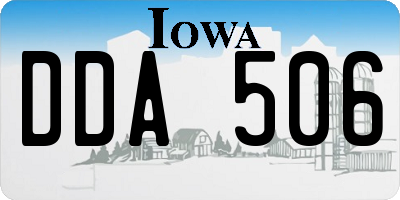 IA license plate DDA506