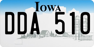 IA license plate DDA510