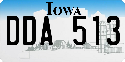 IA license plate DDA513