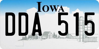 IA license plate DDA515