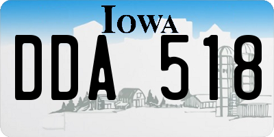IA license plate DDA518