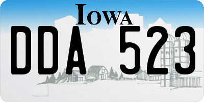 IA license plate DDA523