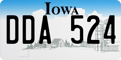 IA license plate DDA524