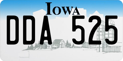 IA license plate DDA525