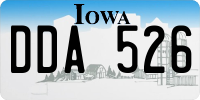 IA license plate DDA526