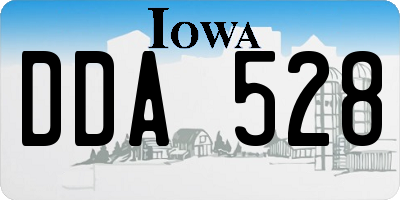 IA license plate DDA528