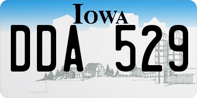 IA license plate DDA529