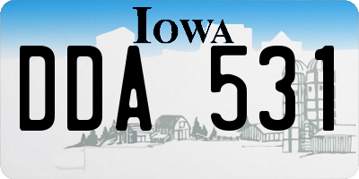 IA license plate DDA531
