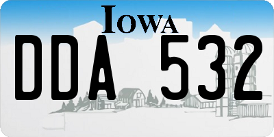 IA license plate DDA532
