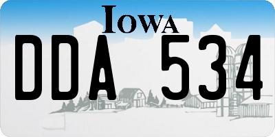 IA license plate DDA534