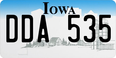 IA license plate DDA535