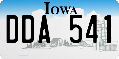 IA license plate DDA541