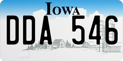 IA license plate DDA546
