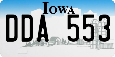 IA license plate DDA553