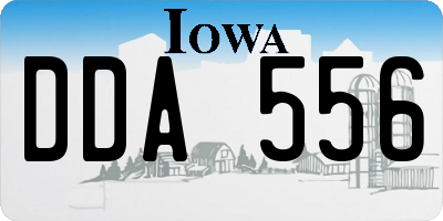 IA license plate DDA556