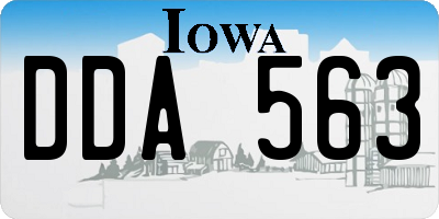 IA license plate DDA563