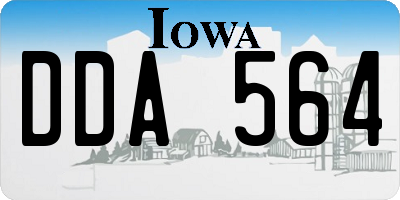 IA license plate DDA564