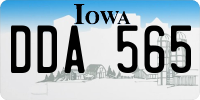 IA license plate DDA565