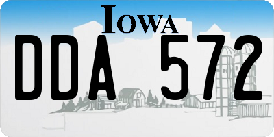IA license plate DDA572