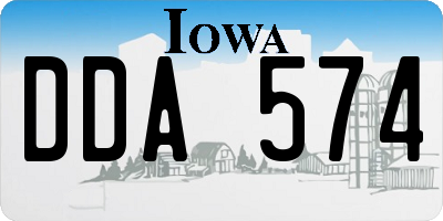 IA license plate DDA574