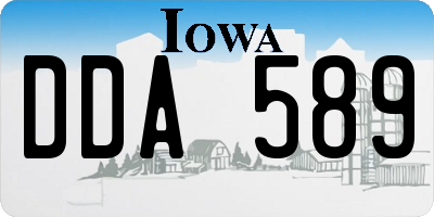 IA license plate DDA589