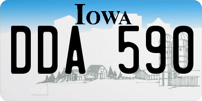 IA license plate DDA590