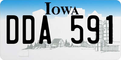 IA license plate DDA591