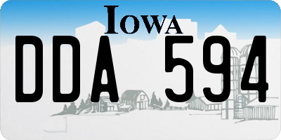 IA license plate DDA594