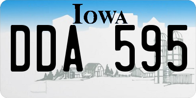 IA license plate DDA595